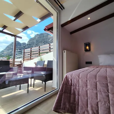 דירה Meteora Gold And Glass Loft *